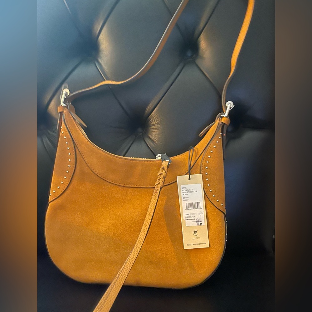 Rebecca Minkoff Pippa Studded Small Hobo Bag.  Color is Glow. NWT - Picture 2 of 7